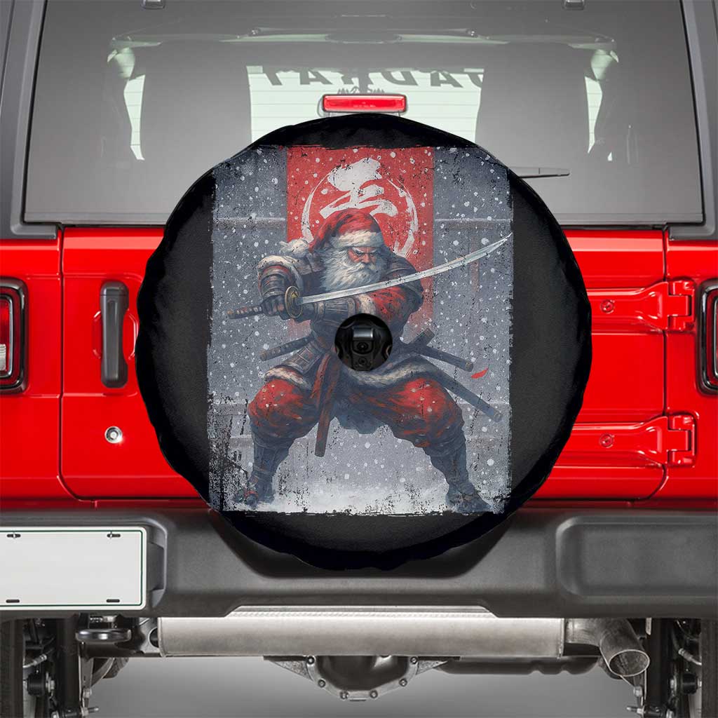Christmas Samurai Santa Spare Tire Cover Japanese Xmas Warrior Sword Katana - Wonder Print Shop