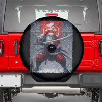 Christmas Samurai Santa Spare Tire Cover Japanese Xmas Warrior Sword Katana - Wonder Print Shop