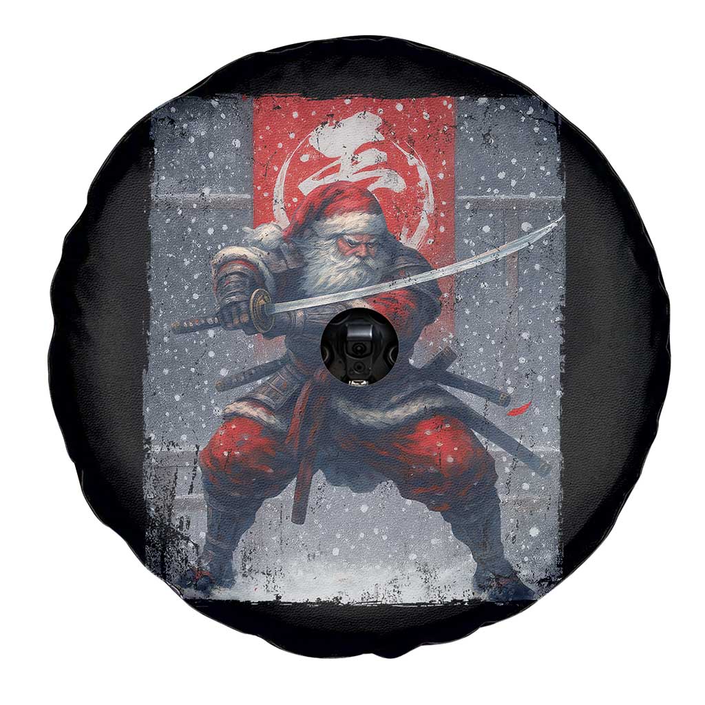 Christmas Samurai Santa Spare Tire Cover Japanese Xmas Warrior Sword Katana - Wonder Print Shop