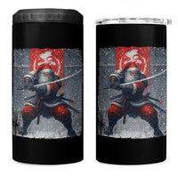 Christmas Samurai Santa 4 in 1 Can Cooler Tumbler Japanese Xmas Warrior Sword Katana - Wonder Print Shop