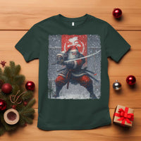 Christmas Samurai Santa T Shirt Japanese Xmas Warrior Sword Katana - Wonder Print Shop