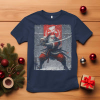 Christmas Samurai Santa T Shirt Japanese Xmas Warrior Sword Katana - Wonder Print Shop