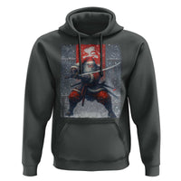 Christmas Samurai Santa Hoodie Japanese Xmas Warrior Sword Katana - Wonder Print Shop