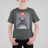 Christmas Samurai Santa T Shirt For Kid Japanese Xmas Warrior Sword Katana - Wonder Print Shop