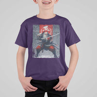 Christmas Samurai Santa T Shirt For Kid Japanese Xmas Warrior Sword Katana - Wonder Print Shop