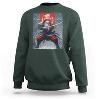Christmas Samurai Santa Sweatshirt Japanese Xmas Warrior Sword Katana - Wonder Print Shop
