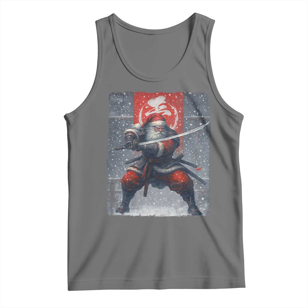 Christmas Samurai Santa Tank Top Japanese Xmas Warrior Sword Katana - Wonder Print Shop