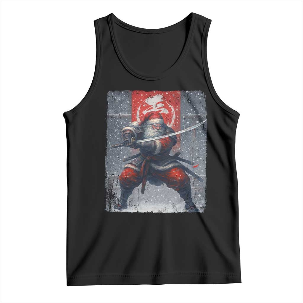 Christmas Samurai Santa Tank Top Japanese Xmas Warrior Sword Katana - Wonder Print Shop