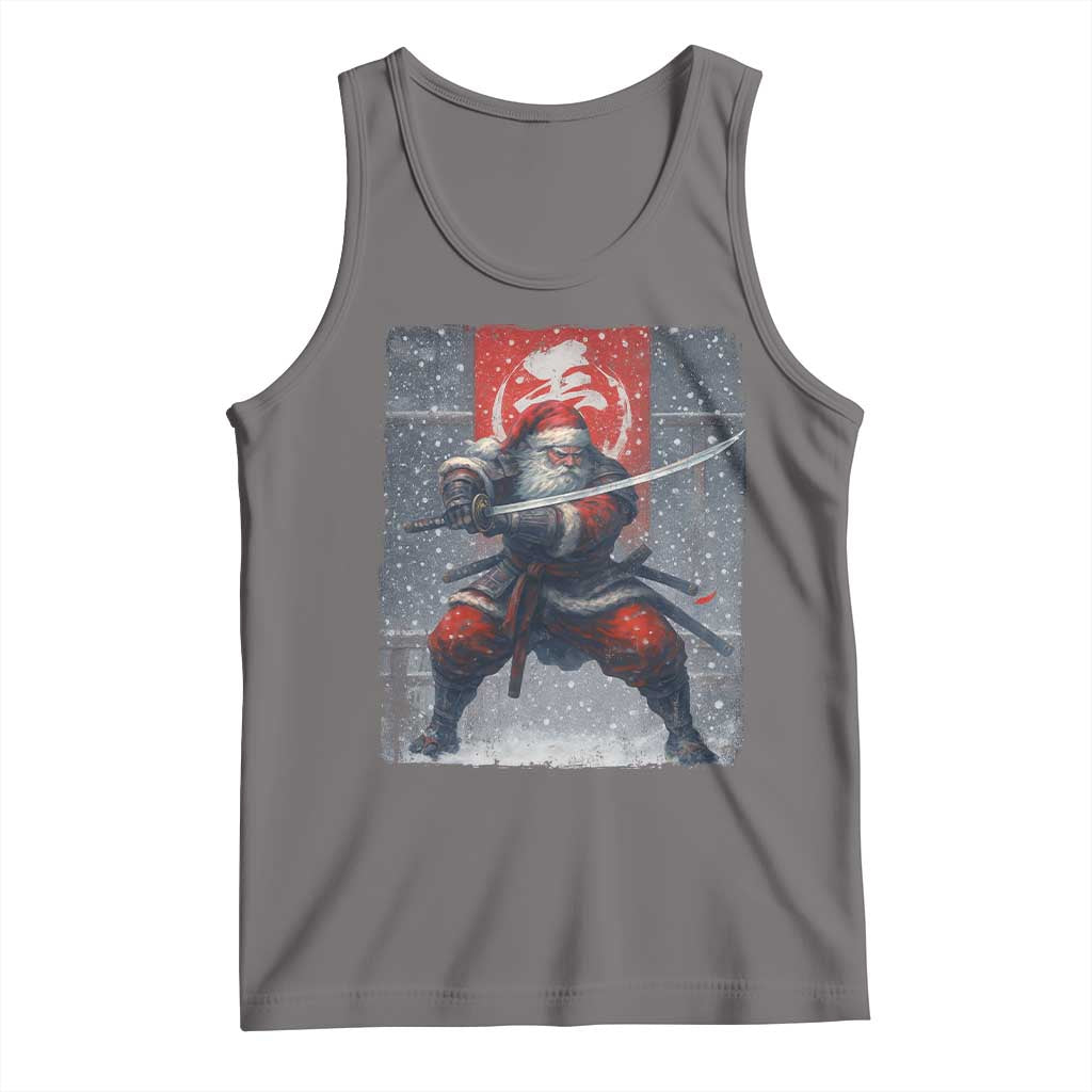 Christmas Samurai Santa Tank Top Japanese Xmas Warrior Sword Katana - Wonder Print Shop