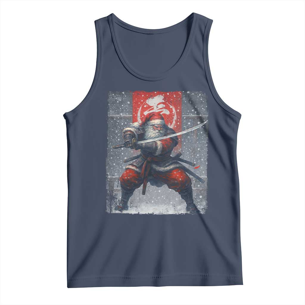 Christmas Samurai Santa Tank Top Japanese Xmas Warrior Sword Katana - Wonder Print Shop