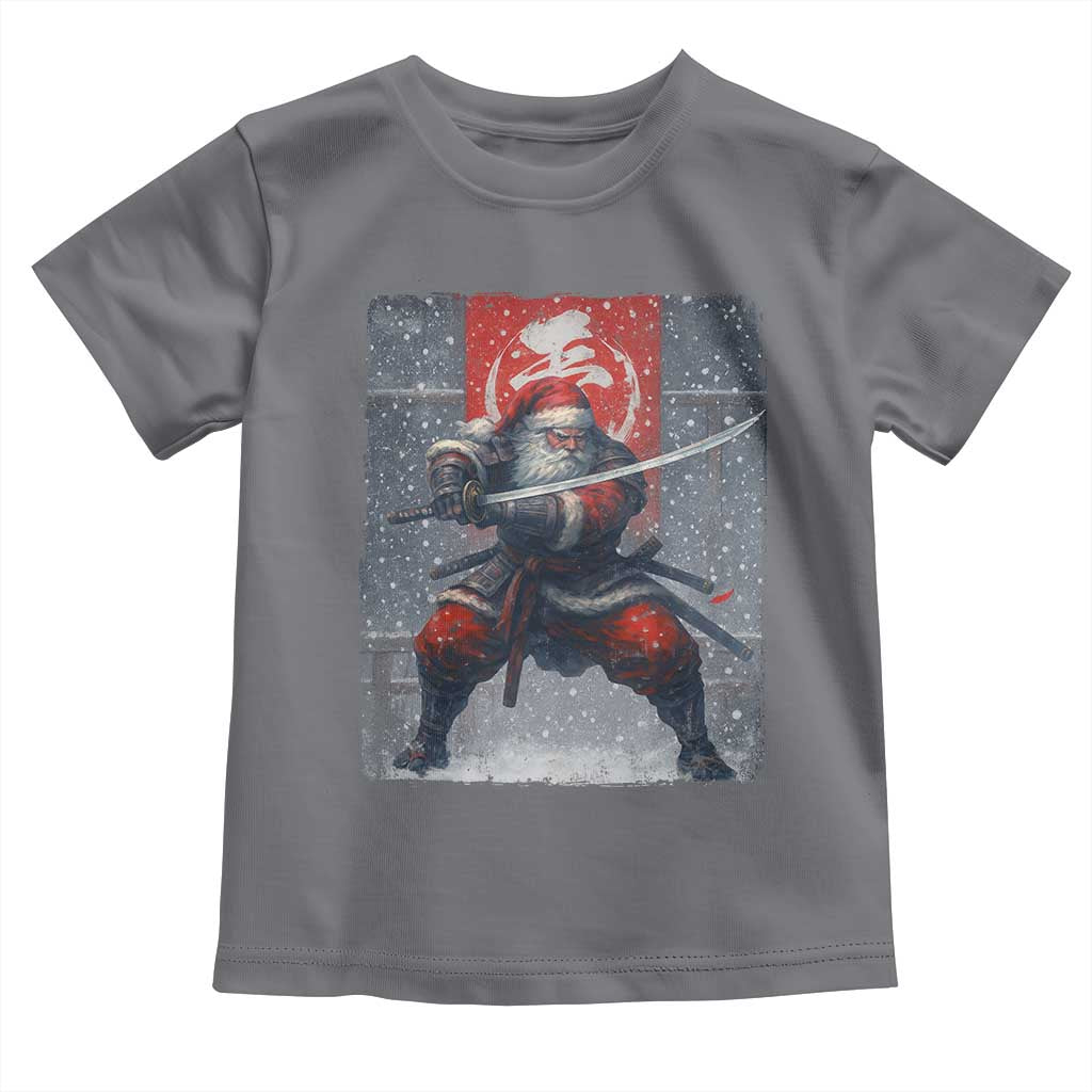 Christmas Samurai Santa Toddler T Shirt Japanese Xmas Warrior Sword Katana - Wonder Print Shop