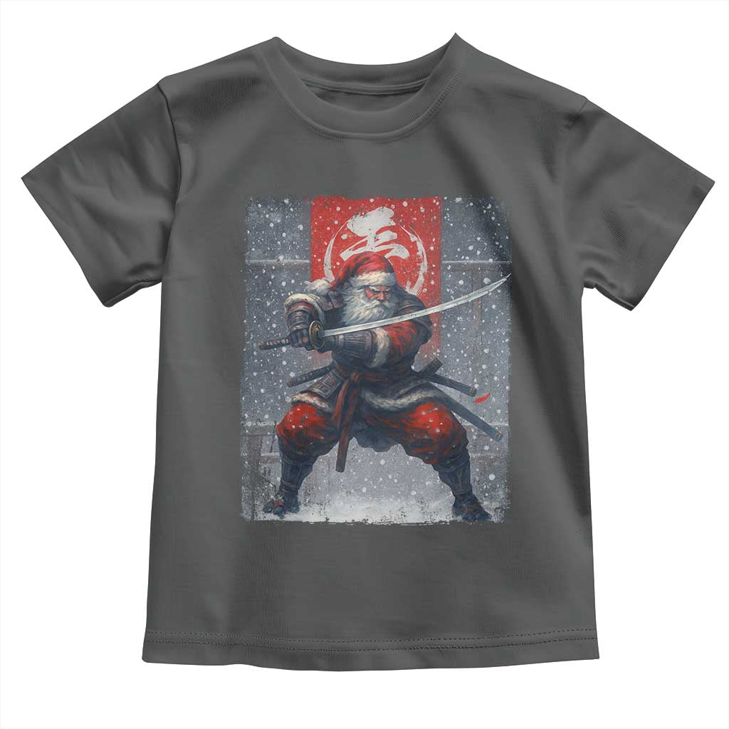 Christmas Samurai Santa Toddler T Shirt Japanese Xmas Warrior Sword Katana - Wonder Print Shop