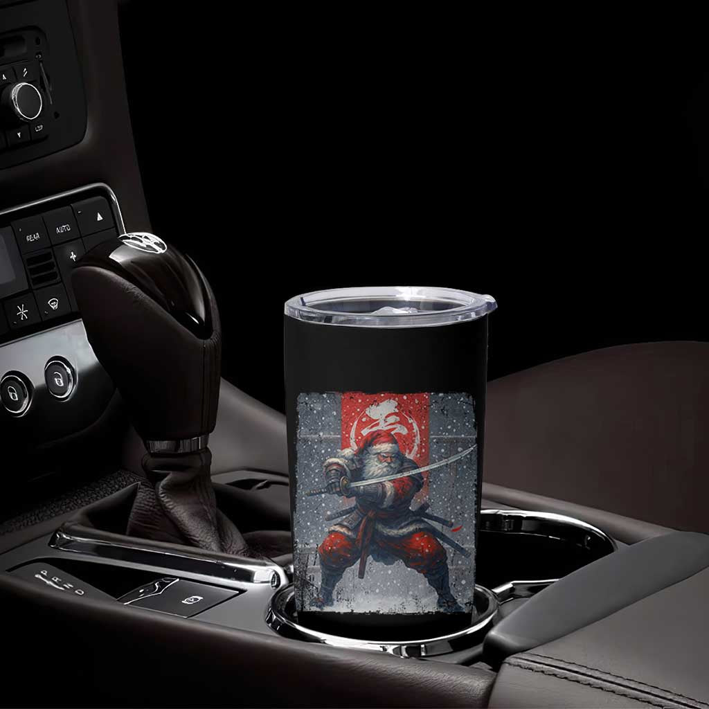 Christmas Samurai Santa Tumbler Cup Japanese Xmas Warrior Sword Katana - Wonder Print Shop