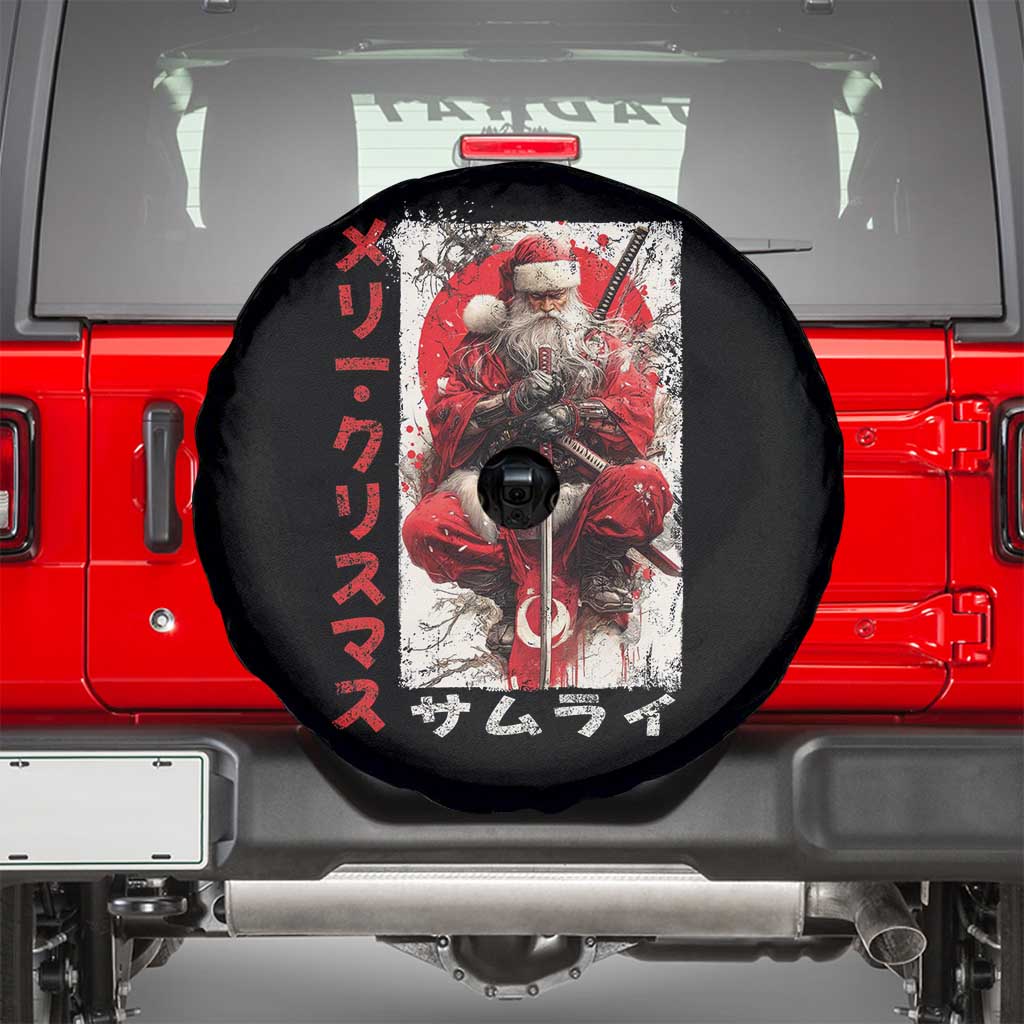Christmas Samurai Santa Spare Tire Cover Japanese Xmas Warrior Ukiyo-e Art - Wonder Print Shop