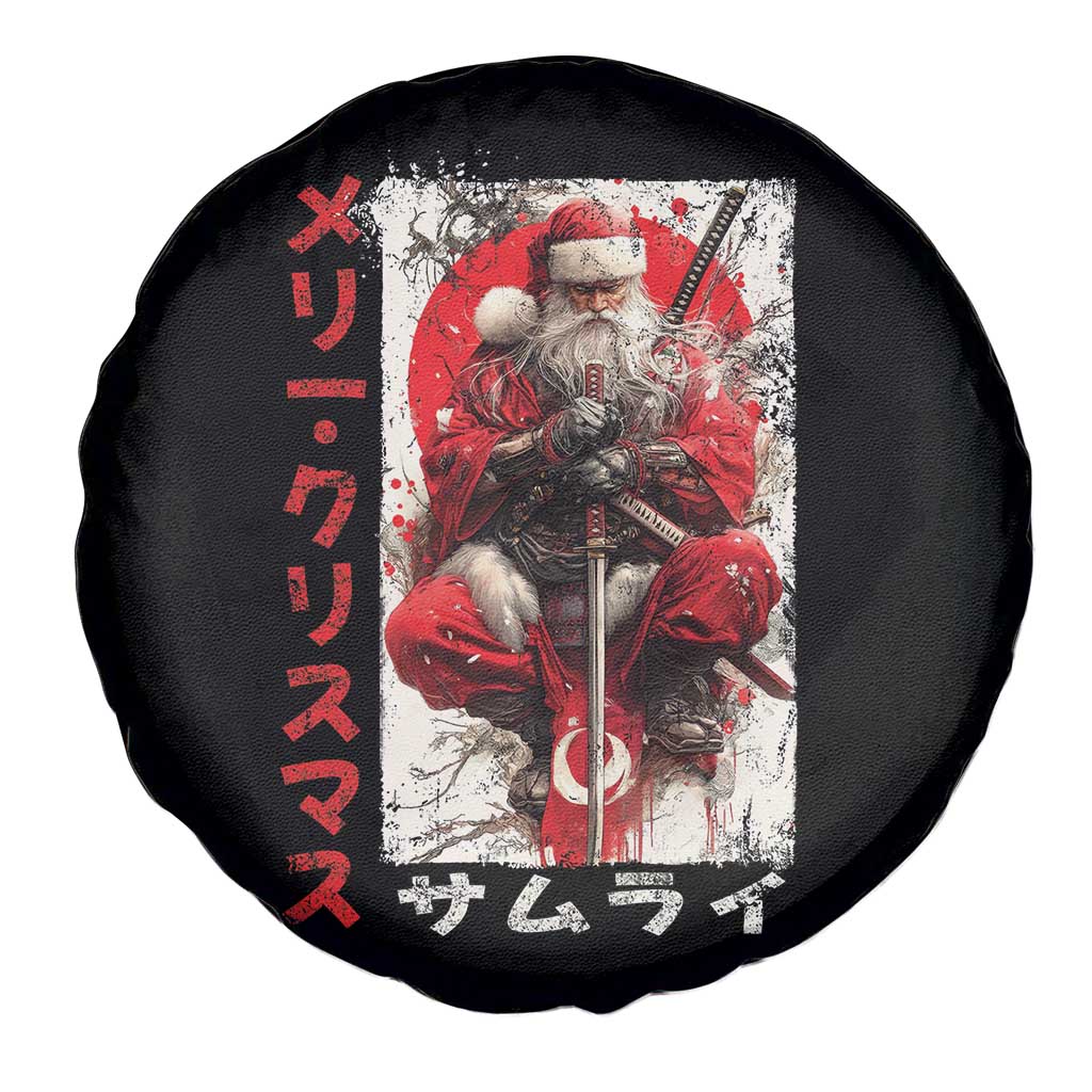 Christmas Samurai Santa Spare Tire Cover Japanese Xmas Warrior Ukiyo-e Art - Wonder Print Shop