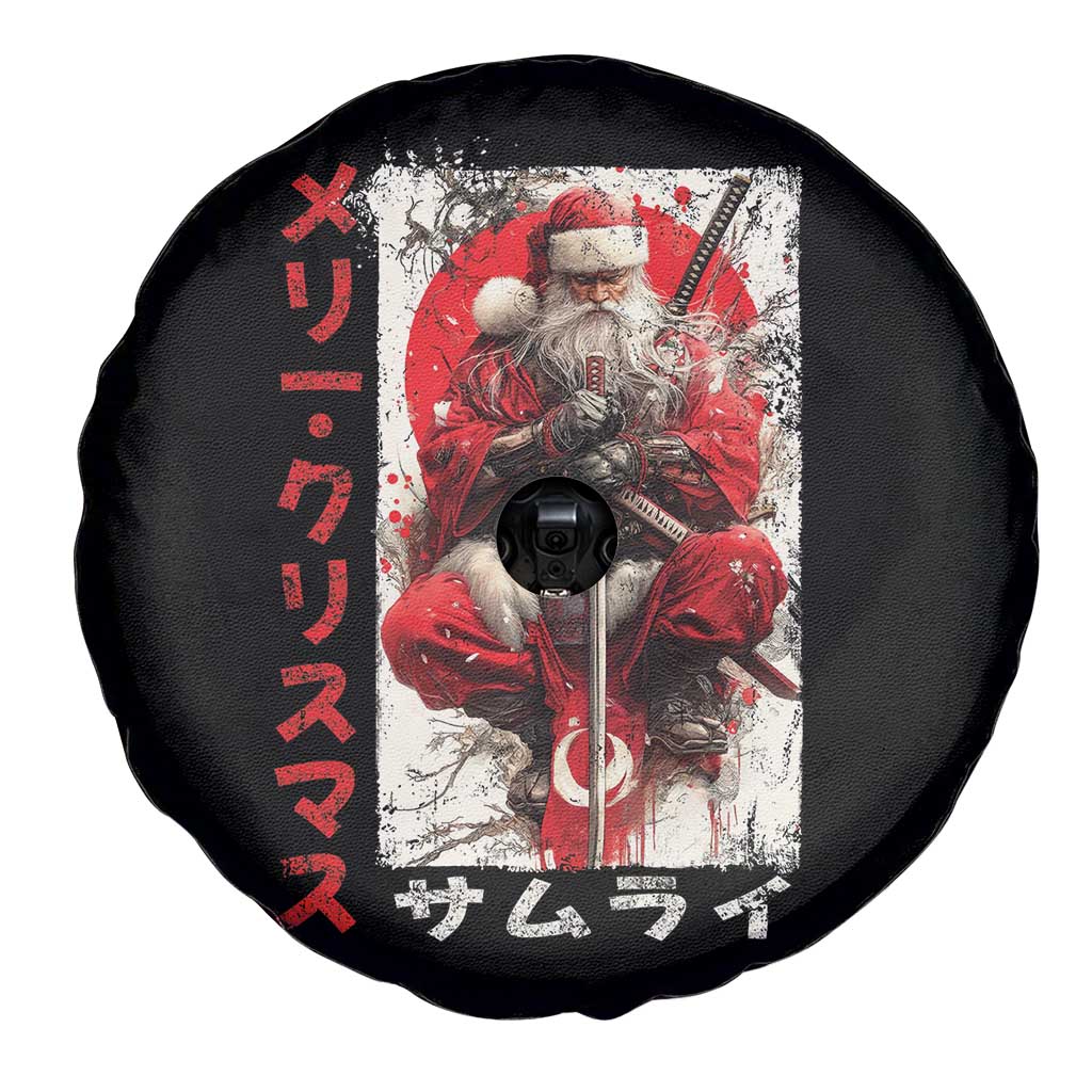 Christmas Samurai Santa Spare Tire Cover Japanese Xmas Warrior Ukiyo-e Art - Wonder Print Shop