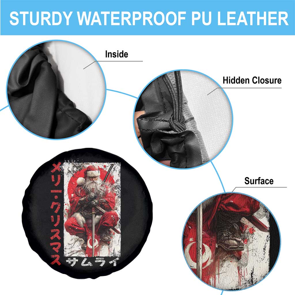 Christmas Samurai Santa Spare Tire Cover Japanese Xmas Warrior Ukiyo-e Art - Wonder Print Shop