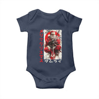 Christmas Samurai Santa Baby Onesie Japanese Xmas Warrior Ukiyo-e Art - Wonder Print Shop