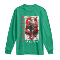 Christmas Samurai Santa Long Sleeve Shirt Japanese Xmas Warrior Ukiyo-e Art - Wonder Print Shop