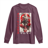 Christmas Samurai Santa Long Sleeve Shirt Japanese Xmas Warrior Ukiyo-e Art - Wonder Print Shop