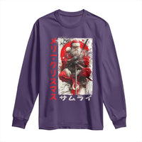 Christmas Samurai Santa Long Sleeve Shirt Japanese Xmas Warrior Ukiyo-e Art - Wonder Print Shop
