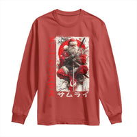 Christmas Samurai Santa Long Sleeve Shirt Japanese Xmas Warrior Ukiyo-e Art - Wonder Print Shop