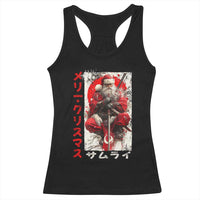 Christmas Samurai Santa Racerback Tank Top Japanese Xmas Warrior Ukiyo-e Art - Wonder Print Shop