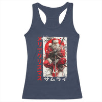 Christmas Samurai Santa Racerback Tank Top Japanese Xmas Warrior Ukiyo-e Art - Wonder Print Shop