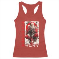 Christmas Samurai Santa Racerback Tank Top Japanese Xmas Warrior Ukiyo-e Art - Wonder Print Shop