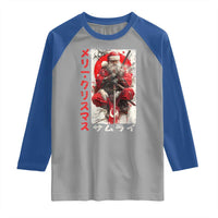 Christmas Samurai Santa Raglan Shirt Japanese Xmas Warrior Ukiyo-e Art - Wonder Print Shop