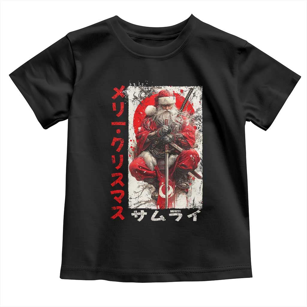 Christmas Samurai Santa Toddler T Shirt Japanese Xmas Warrior Ukiyo-e Art - Wonder Print Shop