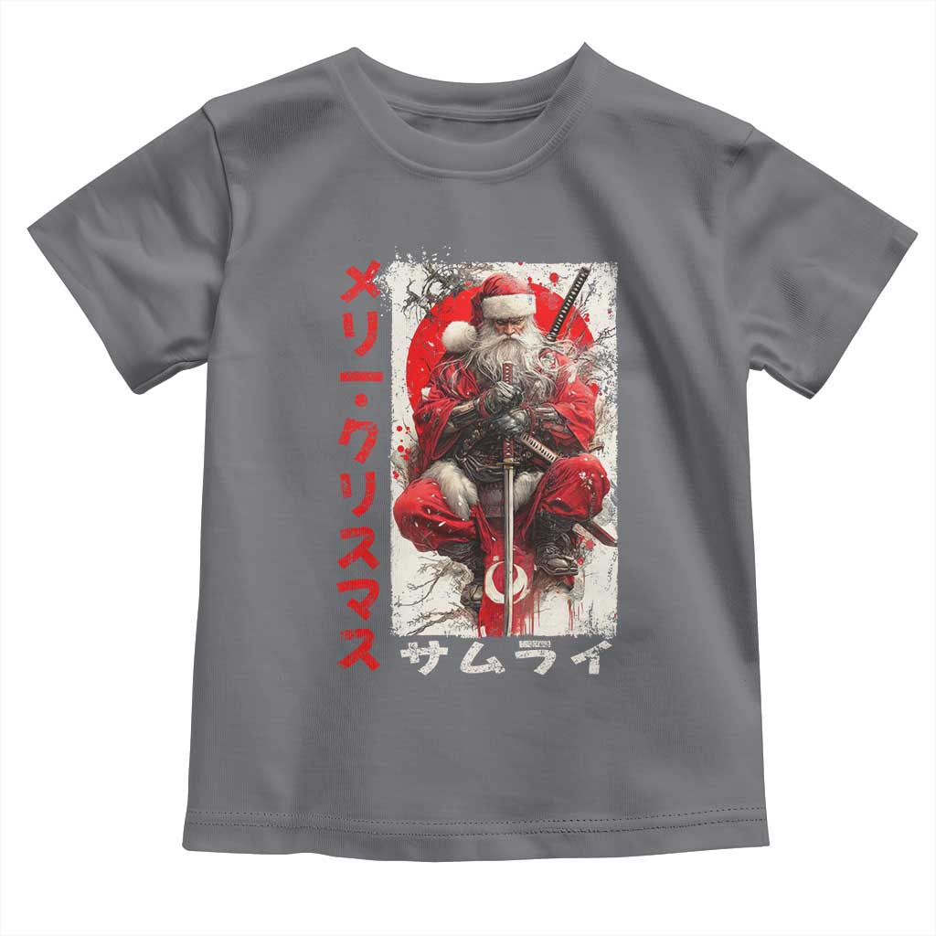 Christmas Samurai Santa Toddler T Shirt Japanese Xmas Warrior Ukiyo-e Art - Wonder Print Shop