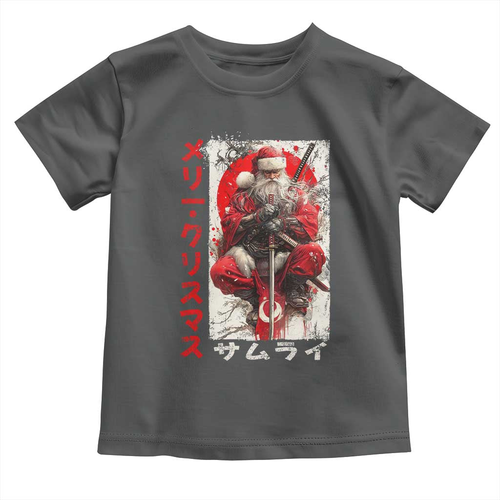 Christmas Samurai Santa Toddler T Shirt Japanese Xmas Warrior Ukiyo-e Art - Wonder Print Shop
