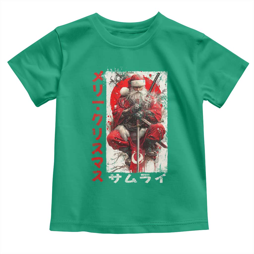 Christmas Samurai Santa Toddler T Shirt Japanese Xmas Warrior Ukiyo-e Art - Wonder Print Shop