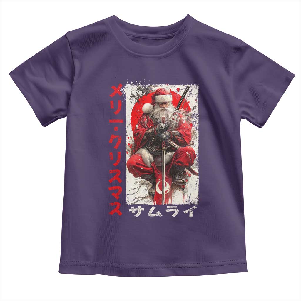 Christmas Samurai Santa Toddler T Shirt Japanese Xmas Warrior Ukiyo-e Art - Wonder Print Shop
