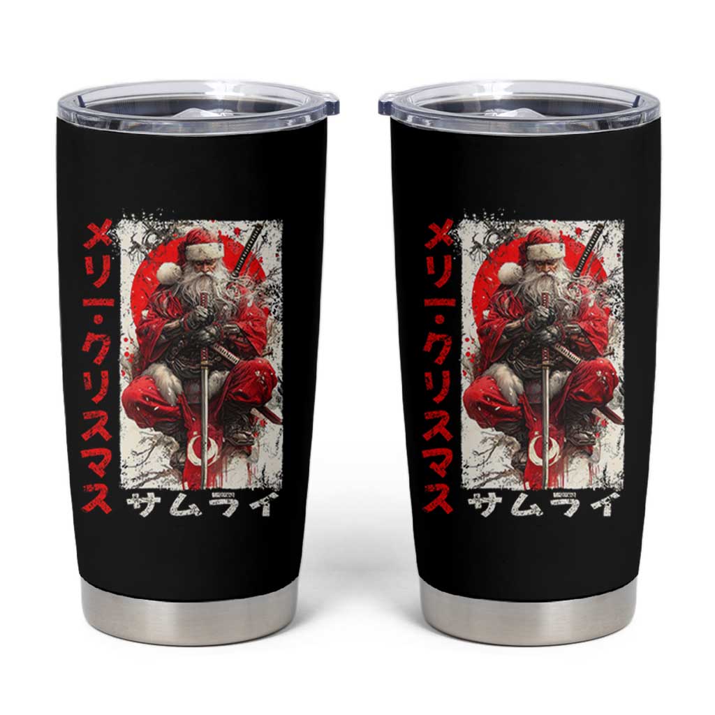 Christmas Samurai Santa Tumbler Cup Japanese Xmas Warrior Ukiyo-e Art - Wonder Print Shop