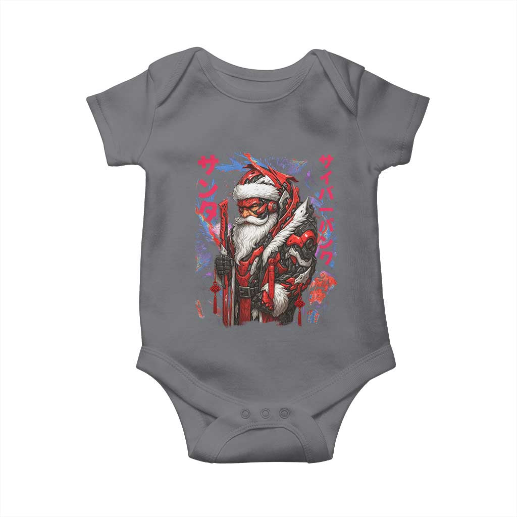 Christmas Cyberpunk Santa Baby Onesie Japanese Xmas Techwear Manga Anime - Wonder Print Shop
