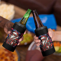 Christmas Cyberpunk Santa 4 in 1 Can Cooler Tumbler Japanese Xmas Techwear Manga Anime - Wonder Print Shop