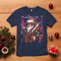 Christmas Cyberpunk Santa T Shirt Japanese Xmas Techwear Manga Anime - Wonder Print Shop