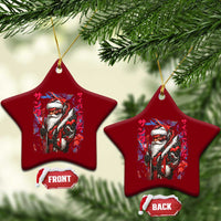Christmas Cyberpunk Santa Ceramic Ornament Japanese Xmas Techwear Manga Anime - Wonder Print Shop