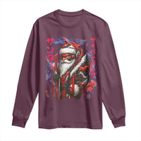 Christmas Cyberpunk Santa Long Sleeve Shirt Japanese Xmas Techwear Manga Anime - Wonder Print Shop