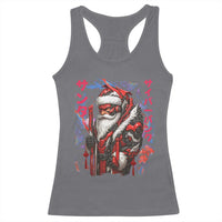 Christmas Cyberpunk Santa Racerback Tank Top Japanese Xmas Techwear Manga Anime - Wonder Print Shop