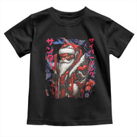 Christmas Cyberpunk Santa Toddler T Shirt Japanese Xmas Techwear Manga Anime - Wonder Print Shop