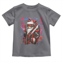 Christmas Cyberpunk Santa Toddler T Shirt Japanese Xmas Techwear Manga Anime - Wonder Print Shop