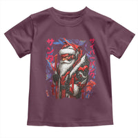 Christmas Cyberpunk Santa Toddler T Shirt Japanese Xmas Techwear Manga Anime - Wonder Print Shop