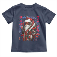 Christmas Cyberpunk Santa Toddler T Shirt Japanese Xmas Techwear Manga Anime - Wonder Print Shop