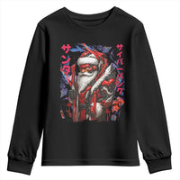 Christmas Cyberpunk Santa Youth Sweatshirt Japanese Xmas Techwear Manga Anime - Wonder Print Shop