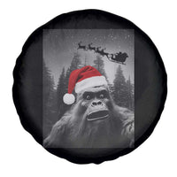 Funny Bigfoot Santas Sleigh Selfie Christmas Spare Tire Cover - Wonder Print Shop
