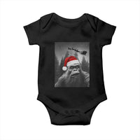 Funny Bigfoot Santas Sleigh Selfie Christmas Baby Onesie - Wonder Print Shop