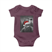 Funny Bigfoot Santas Sleigh Selfie Christmas Baby Onesie - Wonder Print Shop